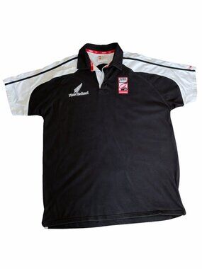 New Zealand Rugby 7s Sevens Polo Shirt XL Black Dubai Emirates Official Licensed